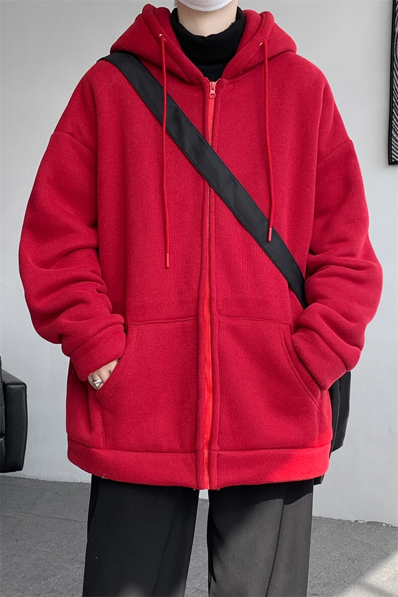 8XL-M高品质！卫衣厚外套男加绒加厚开衫羊羔毛卫衣WY13P68控88,男装卫衣,电商D206-1