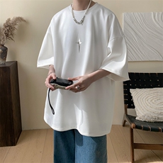 ！2025夏季新款男士银色字母印花情侣短袖T恤TL2410特P19控38，男装T恤，电商B220
