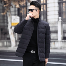 中老年水貂毛毛领羽绒服男长款爸爸装保暖防寒服MNSAW82138-P390，男装羽绒服，电商B212（原钱塘6029）