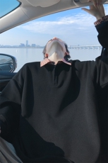 秋季420g重磅华棉潮流格子拼接大码亨利领卫衣男W5433-特P50控98，男装卫衣，电商A001-1