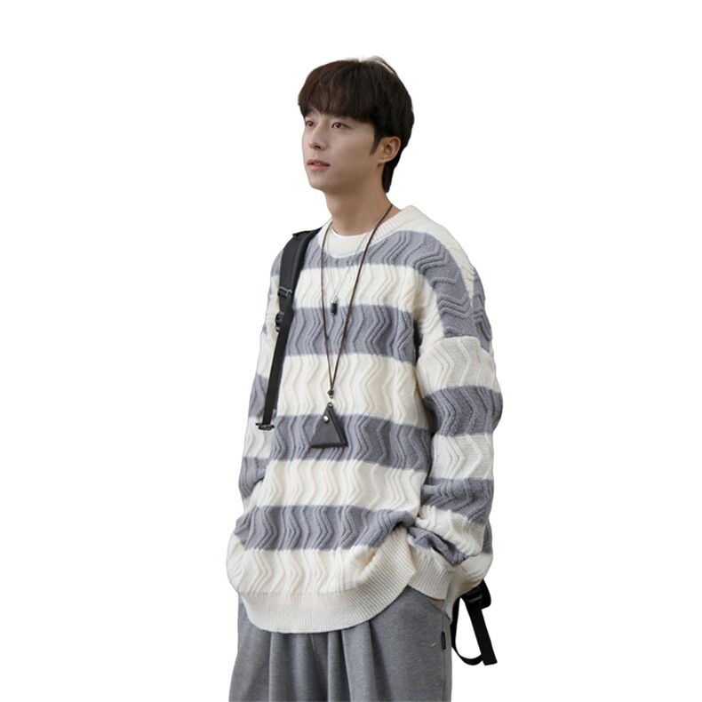 cityboy！条纹毛衣男士加厚麻花线衣男针织衫男XH03-P60,男装针织衫/毛衣,电商B367