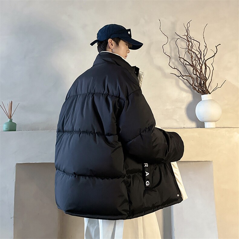 立领皮标港风棉衣棉服小牛津防水拼接棉袄面包服量大有差1609-P75,男装棉衣,星座207