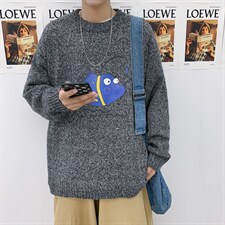 ！2023秋冬男士圆领毛衣加厚百搭印花针织衫毛线M205P45,男装针织衫/毛衣,电商B220