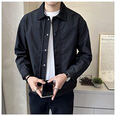 网络图现货高端针织拼接假两件工装夹克外套RA217-P70，男装夹克，星座1005-4