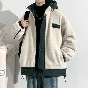 冬款港风羊羔绒宽松棉服学生加绒棉衣外套男女 8336-P130控价178图片