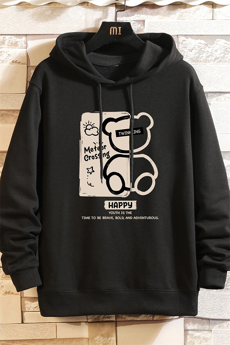纯棉连帽卫衣男大码运动帽衫宽松薄WY2350-P35加绒款-P40砖墙,男装卫衣,电商A040A