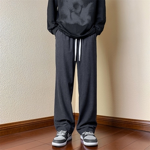 休闲裤男欧绒百搭帅气直播纯色直筒裤DSA157B-K261-P45图片