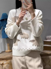 35%羊绒衫秋冬季新款舒适时尚百搭女式圆领羊绒衫，女装羊绒衫，窄众羊绒