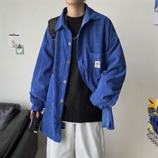 港风秋冬灯芯绒夹克外套长袖韩版衬衫宽松衬衣男女ins潮 H202/P45图片