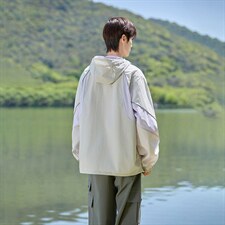 UPF50+有报告凉感轻薄透气宽松大码潮流防晒服DQC658-P48，男装防晒衣，电商B306