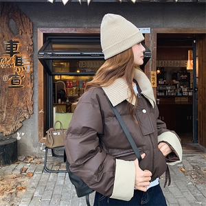 现货！2025冬装新款 50绒短款咖色羽绒服 2C056-6867-P245控348图片