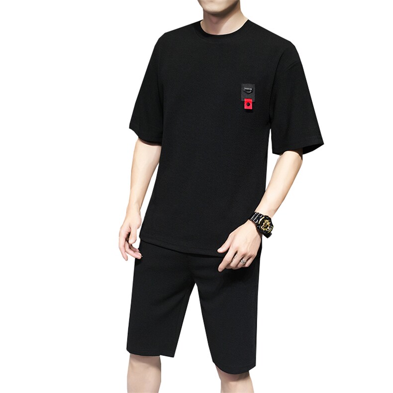 2021夏季男士套装青少年休闲运动短袖短裤套装电商A158-TZ19,男装休闲套装,星座310B-3