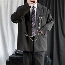 男士休闲西装外套配链条X0Z01P55图片