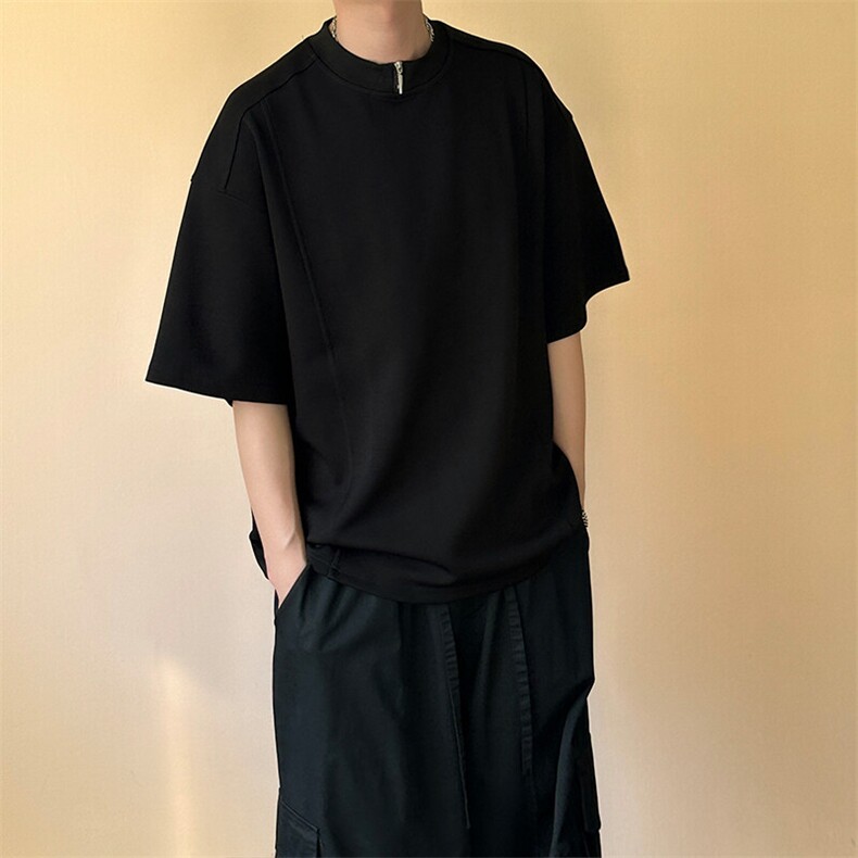 现货-主推设计感潮牌短袖T恤男个性半袖上衣A351-AT2473-P45,男装T恤,电商A351