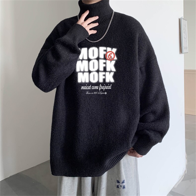 冬季高领毛衣男士加绒加厚翻领男毛线衣MG3362-P55限78加绒+10,男装针织衫/毛衣,电商B370