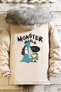 MM48074-P130 冬季大毛领衣男士大码加厚袄男服 砖墙图片