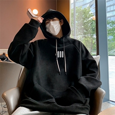 港风抖音直播得物高品质宽松麂皮绒连帽卫衣W6207P48，男装卫衣，电商C408(原B339-1)