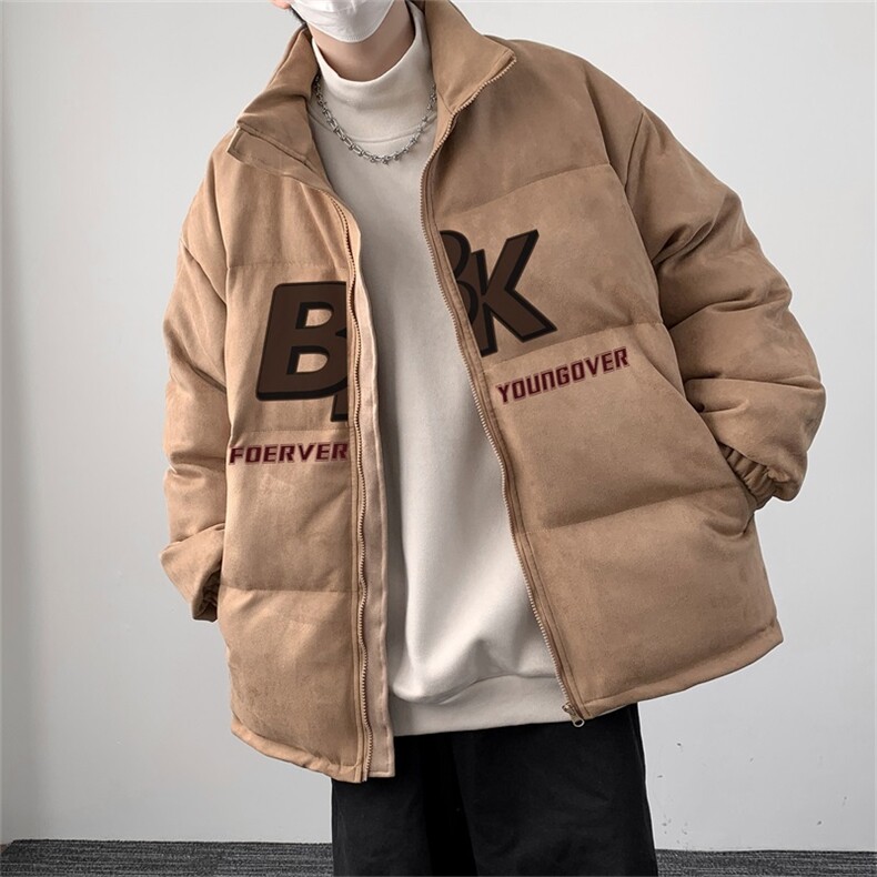wassuphappy美式棉服男款冬季潮牌痞帅保暖棉衣外套加厚休闲棉袄,男装棉衣,电商A028