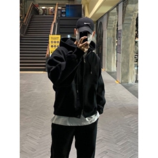 DY149-P50春装韩版大廓形双层卫衣男外套连帽开衫夹克-网图现货，男装夹克，星座603-2