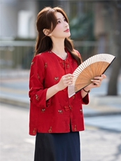 现货重工艺新款新中式春季刺绣提花设计感时尚气质减龄外套，女装短外套，韩美纤衣