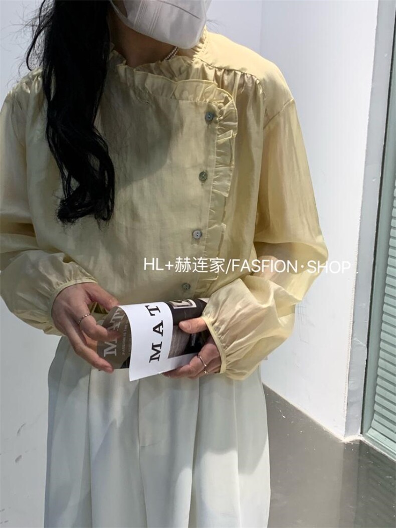 2022春夏新款韩版防晒衬衫，女装衬衫，HL+