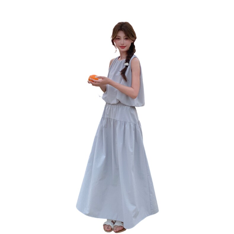 夏季新款现货休闲套装裙-2d075-p155-k218,女装连衣裙,2D075