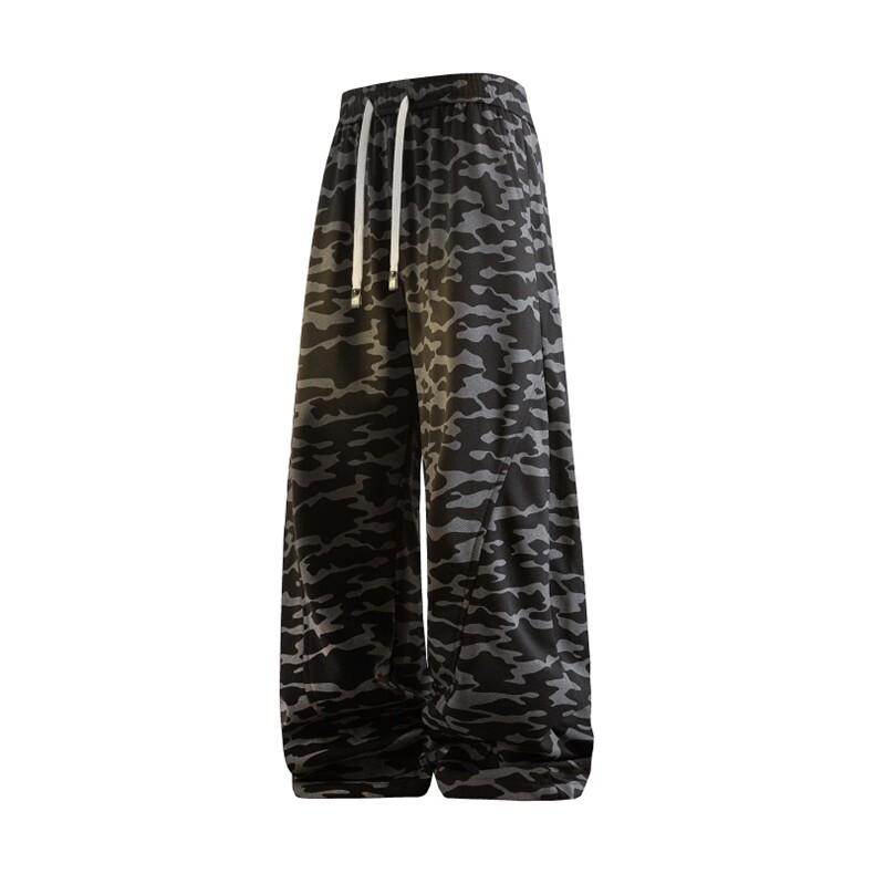 K2610/P40春装新款现货休闲裤男宽松大码个性迷彩弯刀裤，男装休闲裤，电商A141