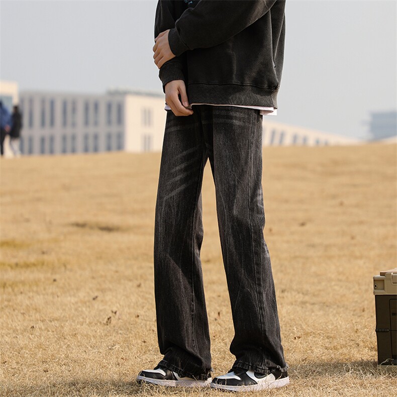 2024春款宽松复古直筒牛仔裤715-6-BK810P65,男装牛仔裤,星座715-6