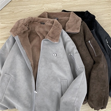 加绒加厚男女棉衣扎染仿兔毛绒保暖棉袄宽松面包服MY022P105，男装棉衣，星座1013-1