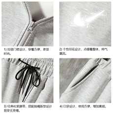 TK6111-P85开衫连帽卫衣套装男运动套装两件套水泥墙挂拍，男装休闲套装，电商A040A