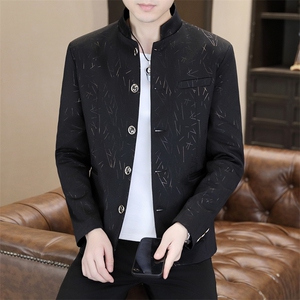 XF507-P80 新式中山装男新郎痞帅修身中华立领演出婚礼唐装外套图片