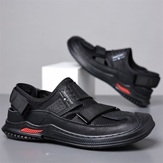 牛皮凉鞋男士2024新款休闲透气洞洞鞋男潮防滑包头户外沙滩鞋，男鞋凉鞋，电商A223