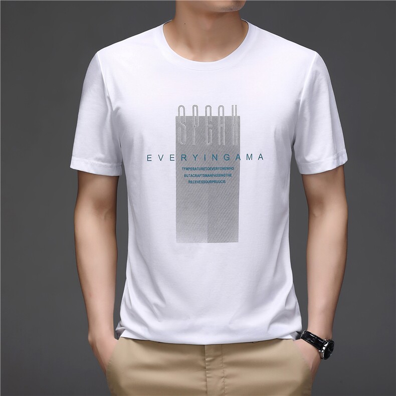 2023年短袖T恤男装休闲百搭圆领潮流上衣青中年潮流男上衣,男装T恤,电商B212（原钱塘6029）