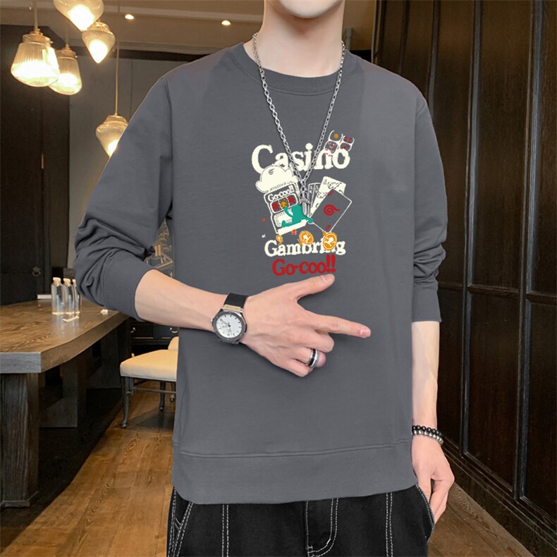 抖音直播2025春秋新款现货大码印花男士休闲卫衣圆领F176,男装卫衣,星座1816-2（原1210–2）