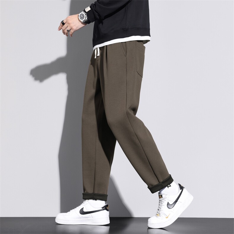特批直筒休闲裤男新款运动宽松锥形卫裤百搭裤子J830-P40/加绒P50,男装休闲裤,星座509