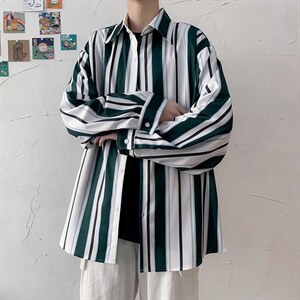 长袖衬衫男港风日系春季韩版潮流帅气衬衣CS023P36图片