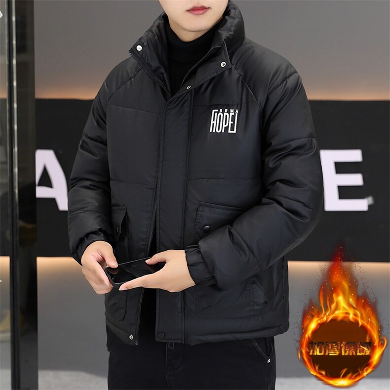 冬季加厚棉衣男休闲时尚立领刺绣棉衣潮流棉服外套M927-P110图片