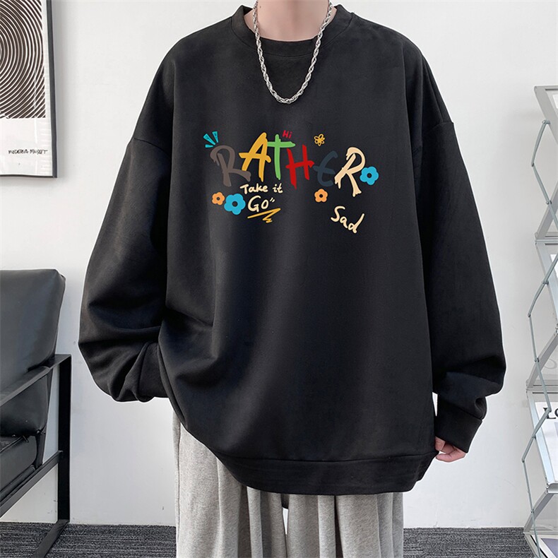 麂皮绒卫衣男大码重磅长袖t恤男JW81301-P35,男装卫衣,电商A040