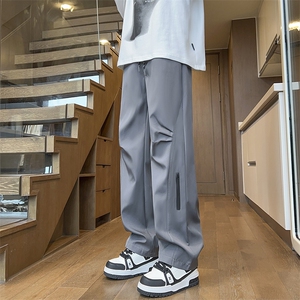 男士秋季冲锋裤男宽松抽绳休闲裤子潮流长裤青年A266-KZ8027-P45图片