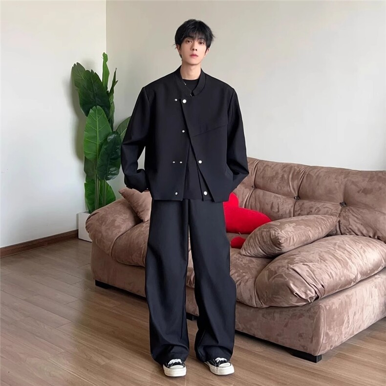 网图现货美式宽松垫肩休闲西服W35/P70,男装西服,星座205-3