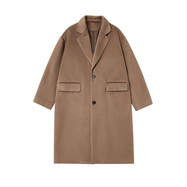 F8802P128控168白底高品质过膝毛呢大衣，男装毛呢大衣，电商B205