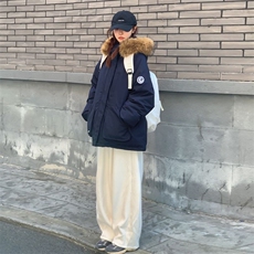 【升级款】派克服工装羽绒棉服oversize面包服外套Y902-P110网图，男装棉衣，电商B245