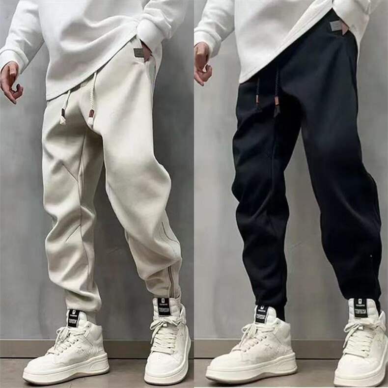 1506-1/KG021/P44冬新款男士潮牌刺绣大码哈伦卫裤宽松束脚男女款,男装休闲裤,星座1506-1