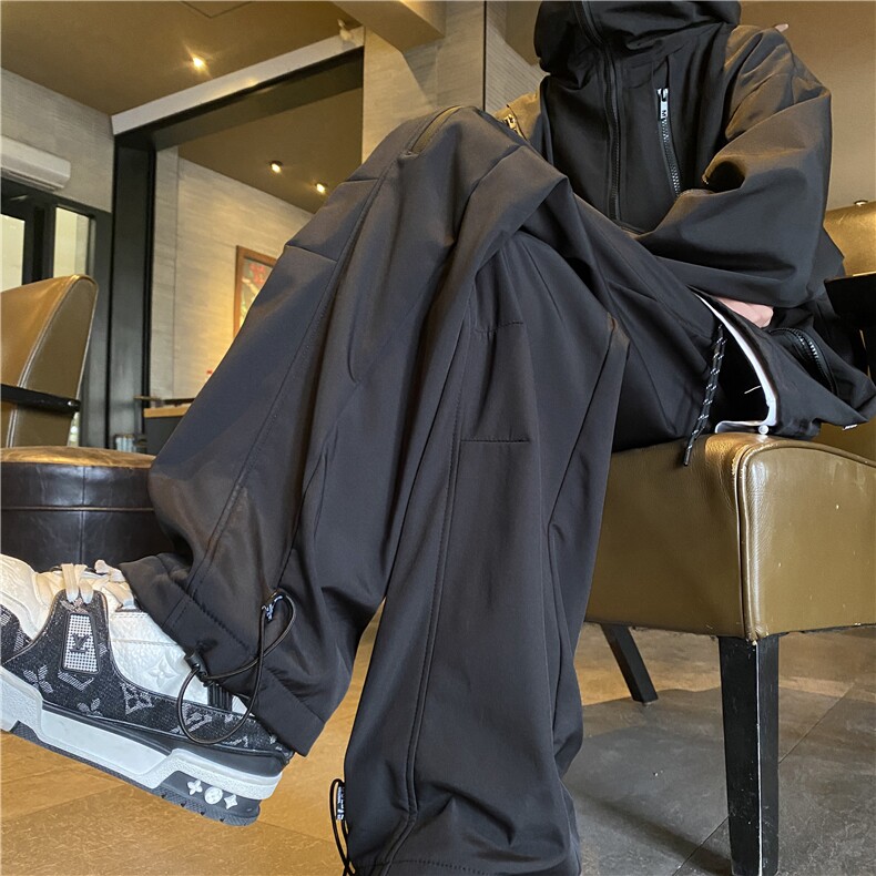 冬季机能褶皱拉链防水冲锋裤K23555-p50控68加绒K23555JR-p60控78,男装休闲裤,电商B315