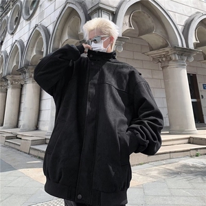 麂皮绒外套男春秋季2024新款设计感小众上衣美式潮牌宽松休闲图片