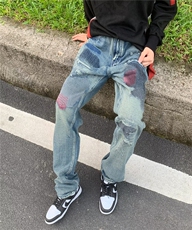 美式牛仔裤男款秋季长裤刺绣潮NB87P63，男装牛仔裤，星座1116-2