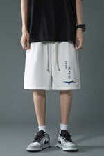 HD74261-P22华夫格短裤男大码宽松五分裤男直筒中裤，男装休闲裤，电商A040