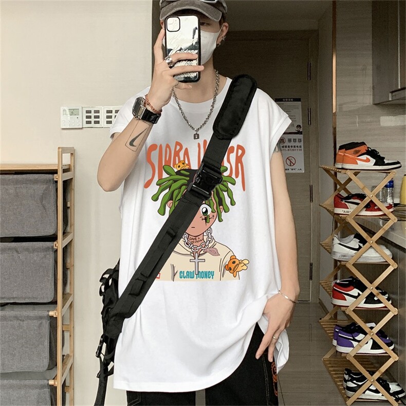 电商DSA028-BX22L120棉夏季新款印花背心休闲圆领男,男装背心/马甲,电商A028