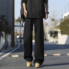 春季新款弯刀卫裤男直筒休闲长裤阔腿裤X1620特批-36：75，男装休闲裤，星座718