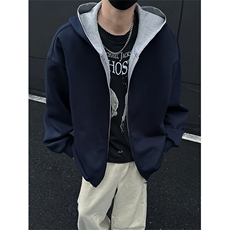秋季复古休闲卫衣男女宽松休闲百搭高级感长袖上衣W4701-特价P50，男装卫衣，电商A007